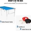 EastPoint Sports Penn Space Saver Table Tennis Table Fully Assembled IndoorOutdoor Portable Table with Net 2 Ping Pong Paddles and 4 Balls