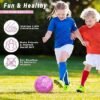 Size 4 Soccer Ball Glitter Pink Kids